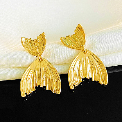 Alloy Dangle Stud Earrings WG18C50-10-1