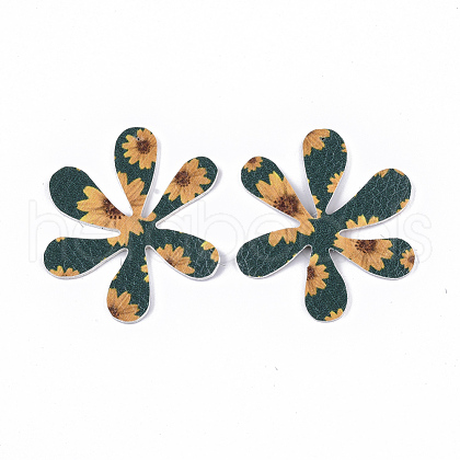 Printing PU Leather Pendants FIND-T062-001D-1