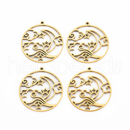 201 Stainless Steel Pendants STAS-S119-156G-1