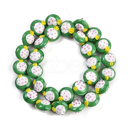 Handmade Lampwork Bumpy Beads Strands LAMP-Q002-02B-1