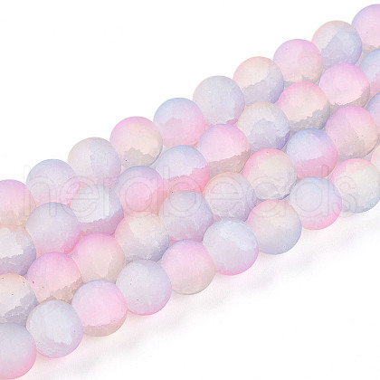 Crackle Glass Beads Strands GLAA-N009-10mm-04-1