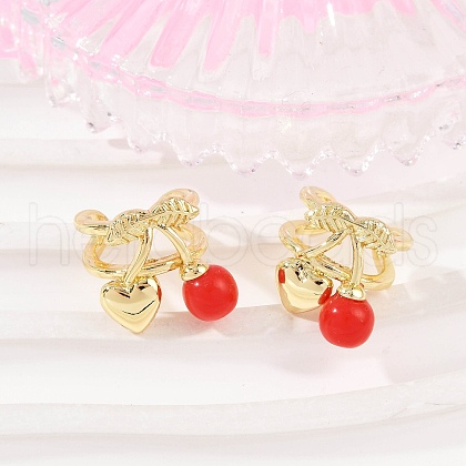 Brass Cuff Earrings EJEW-Q045-03G-1