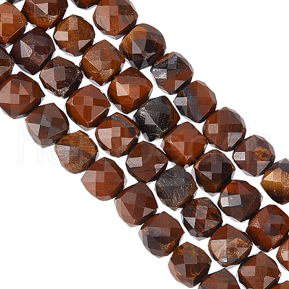 Olycraft 1 Strand Natural Tiger Eye Beads Strands G-OC0005-50-1