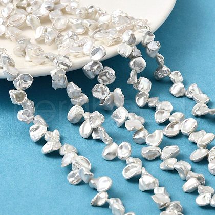 Natural Baroque Keshi Pearl Beads Strands PEAR-B004-07B-01B-1