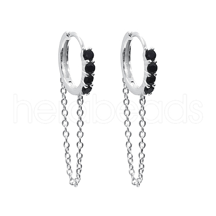 S925 Sterling Silver Circle Hoop Earrings TY5498-6-1
