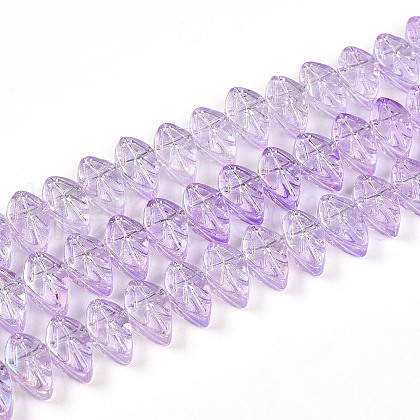 Electroplate AB Color Plated Glass Beads Strands EGLA-B004-02A-NA01-1