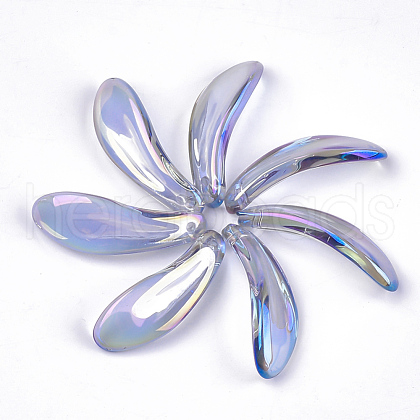 Electroplate Glass Pendants EGLA-S175-03D-1