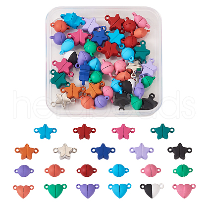 42 Sets 21 Styles Alloy Magnetic Clasps FIND-TA0001-95-1