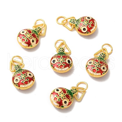 Zinc Alloy Enamel Pendants PALLOY-M210-01G-02-1