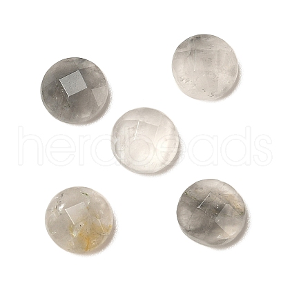 Natural Cloudy Quartz Cabochons G-B146-02A-6mm-1