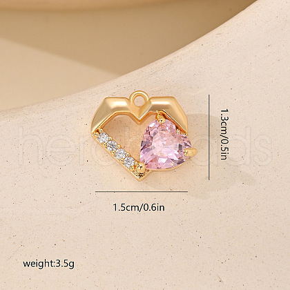 Micro Pave Cubic Zirconia Pendants PW-WGD8CC2-05-1