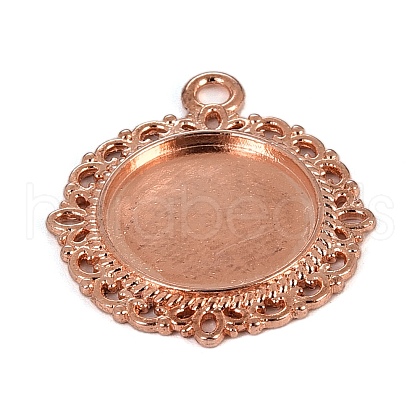 Zinc Alloy Pendant Settings for Cabochon & Rhinestone KHDZ-PALLOY-A15290-RG-1