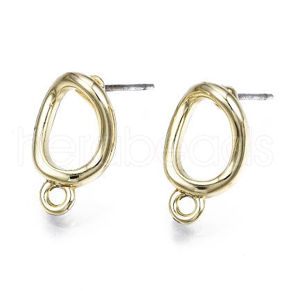 Alloy Stud Earrings PALLOY-T077-114LG-RS-1