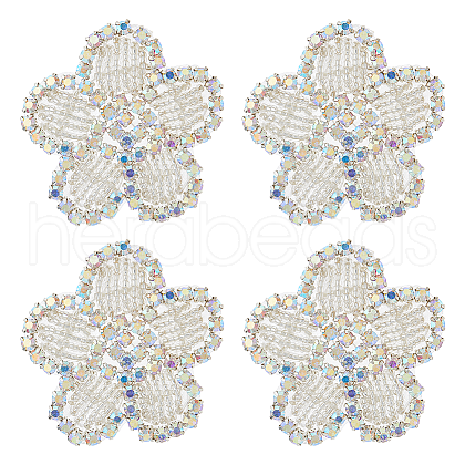 SUPERFINDINGS 4Pcs Flower Cloth Patches DIY-FH0007-54A-1