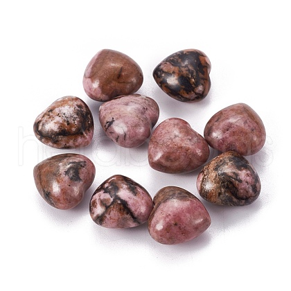 Mother's Day Gifts Natural Rhodonite Heart Love Stone G-I219-04B-1