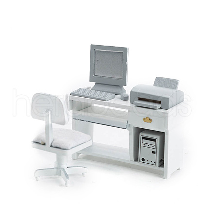 Wood Computer Desk and Chair Set PW-WG27715-01-1