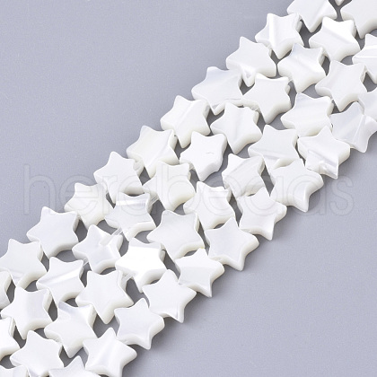 Natural Trochid Shell/Trochus Shell Bead Strands X-SSHEL-N034-68A-1