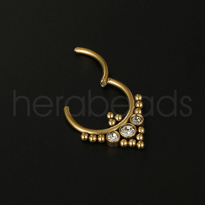316L Surgical Stainless Steel Micro Pave Clear Cubic Zirconia Nose Rings WG1C8D8-04-1