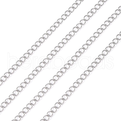 304 Stainless Steel Curb Chains CHS-F003-17P-C-1