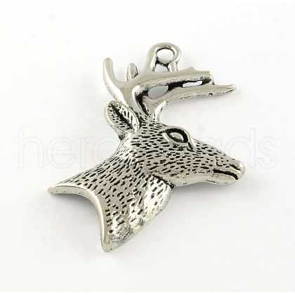 Tibetan Style Alloy Big Pendants TIBE-Q050-61AS-LF-1