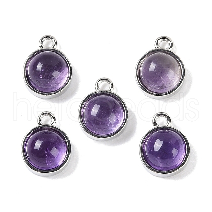 Natural Amethyst Pendants G-K372-03P-02-1