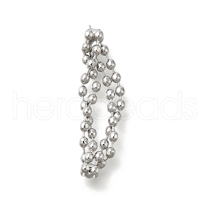 Brass Ball Chain Multi-Strand Connector Charms KK-U061-06P-1
