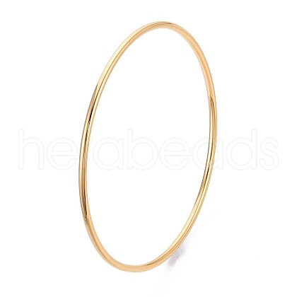 304 Stainless Steel Plain Bangles For Women BJEW-N033-02G-1