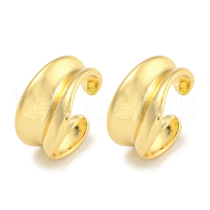 Brass Cuff Earrings EJEW-C104-151G-1