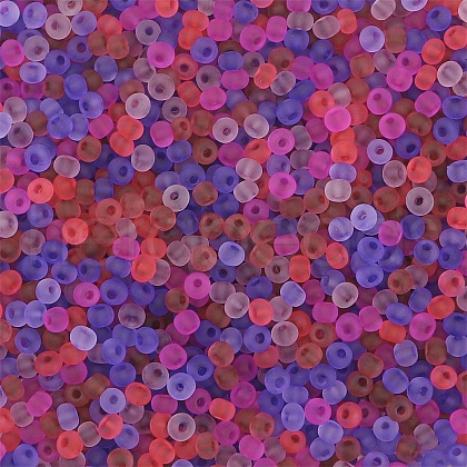 Frosted Colours Glass Seed Beads PW-WG88870-20-1