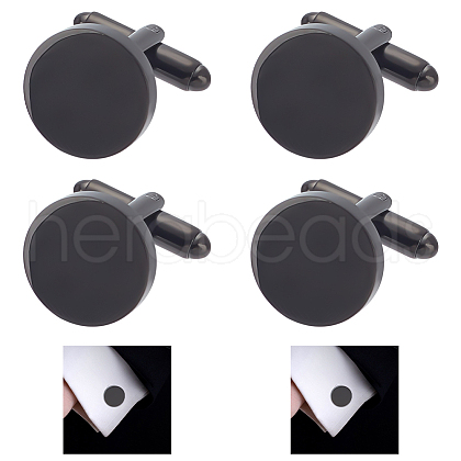 WADORN 4Pcs Stainless Steel Cuff Button STAS-WR0001-04-1