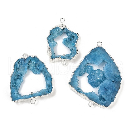 Dyed Natural Druzy Agate links G-R012-05S-05-1
