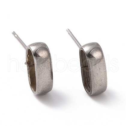 Non-Tarnish 201 Stainless Steel Stud Earring Findings STAS-K241-23P-1