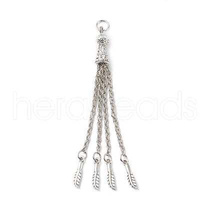 Tibetan Style Alloy Tassel Big Pendants FIND-E037-01AS-1