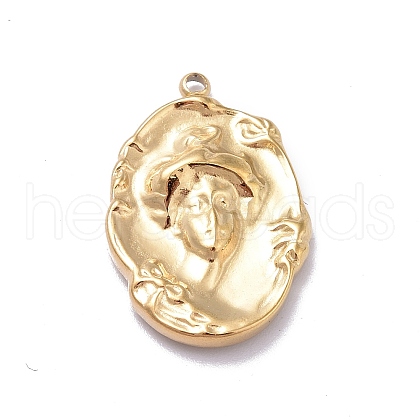 Ion Plating(IP) 304 Stainless Steel Pendants STAS-E187-02G-1