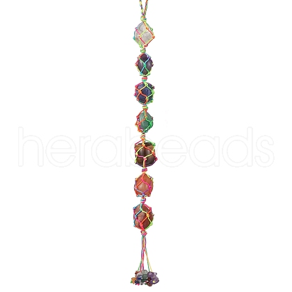 Gemstone Pendant Decorations HJEW-JM01871-1