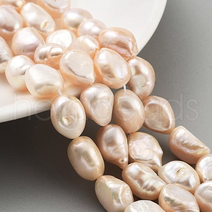Natural Cultured Freshwater Pearl Beads Strands PEAR-P062-36B-1