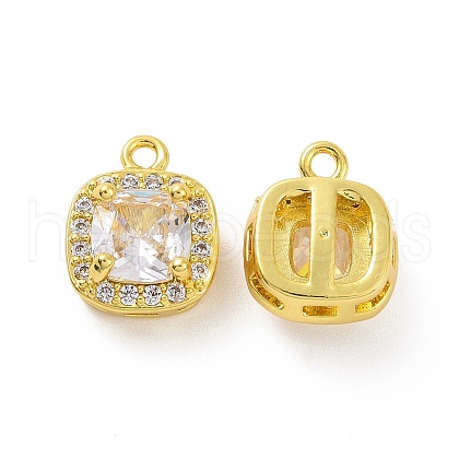 Brass Pendants with Clear Glass KK-E068-VF210-1