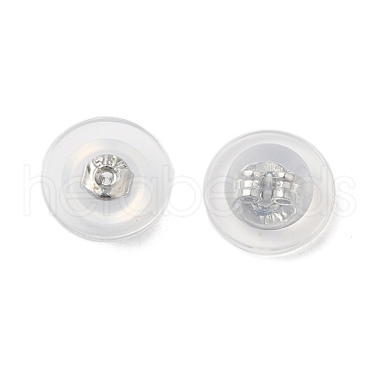 Long-Lasting Plated Brass Silicone Ear Nuts KK-K381-04P-1