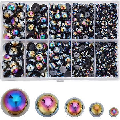 SUNNYCLUE 70G  5 Styles ABS Plastic Imitation Pearl Cabochons OACR-SC0001-45C-1