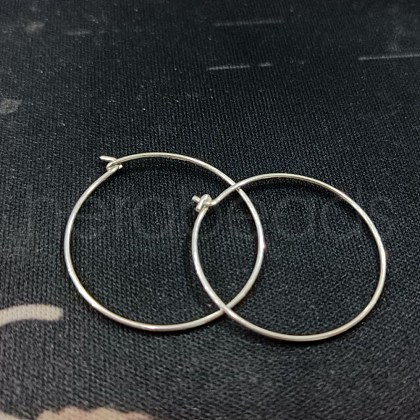 925 Sterling Silver Hoop Earrings Findings STAS-P210-26S-02-1
