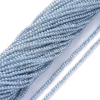 Electroplate Glass Beads Strands EGLA-K014-A-PL01-1