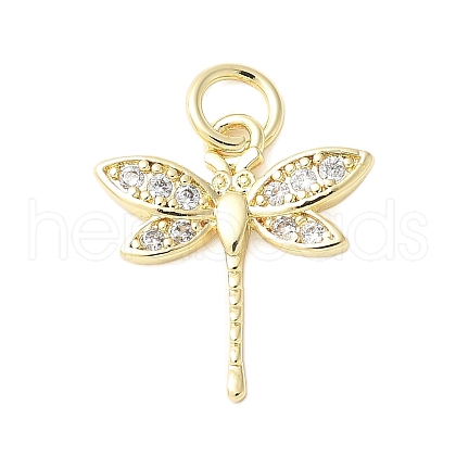 Brass Micro Pave Cubic Zirconia Pendants KK-D357-07B-G-1