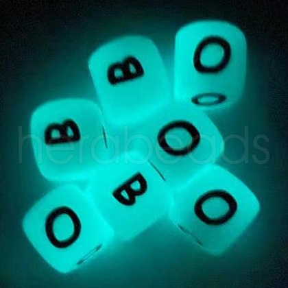 Cube Luminous Silicone Beads FIND-SZC0013-145-1