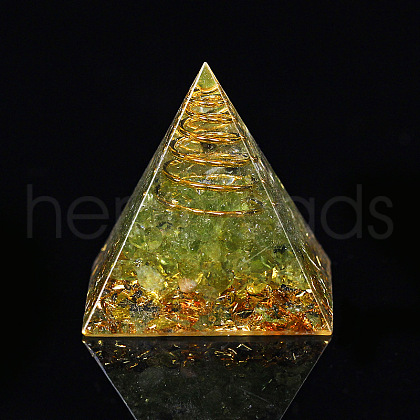 Orgonite Pyramid Resin Display Decorations G-PW0005-05E-1