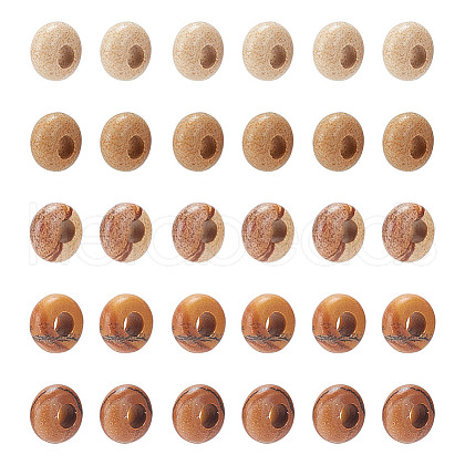 ARRICRAFT 30Pcs Natural Picture Jasper Beads SPDL-AR0001-01-1