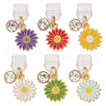 6Pcs 6 Colors PVC Mobile Dustproof Plugs PALLOY-OC00004-1