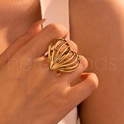 304 Stainless Steel Open Cuff Rings RJEW-R023-01G-1