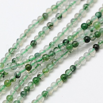 Natural Moss Agate Bead Strands G-A130-2mm-K05-1