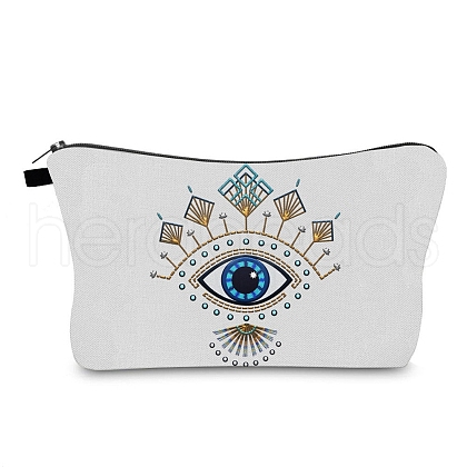 Evil Eye Print Polyester Waterpoof Makeup Storage Bag PW-WG18859-01-1