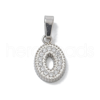 Ion Plating(IP) 304 Stainless Steel Micro Pave Cubic Zirconia Pendants STAS-Z107-06P-05-1